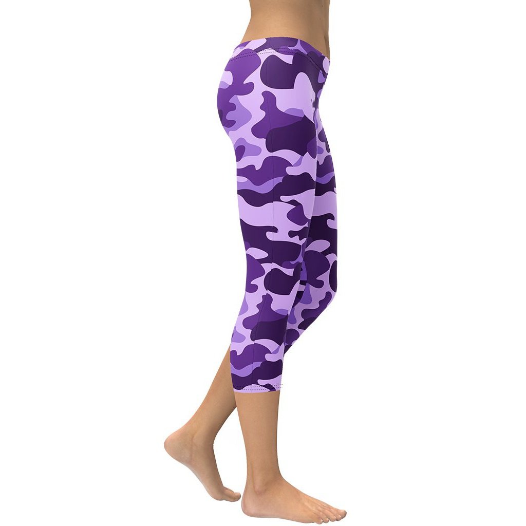 Purple Camo Capris