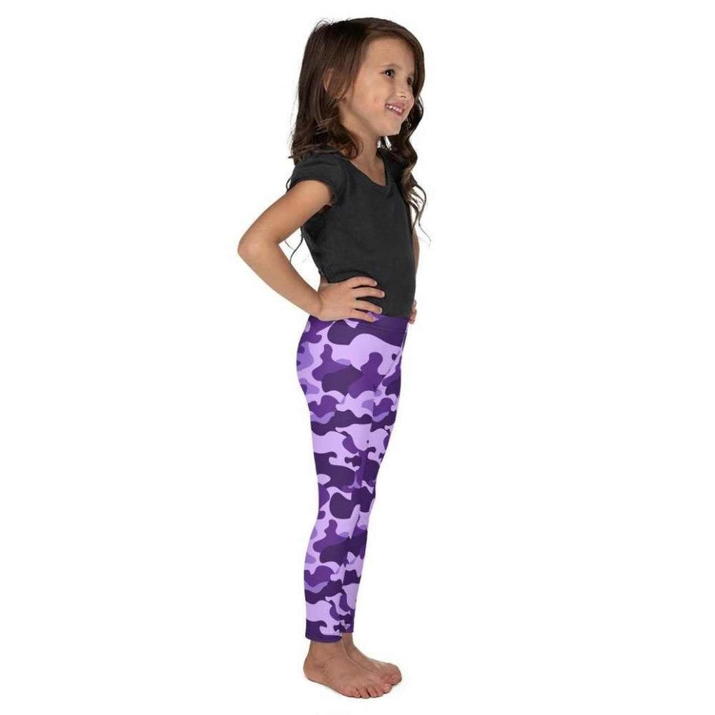 Purple Camo Kid's Leggings