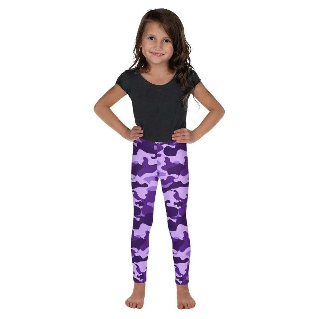 Purple Camo Kid's Leggings