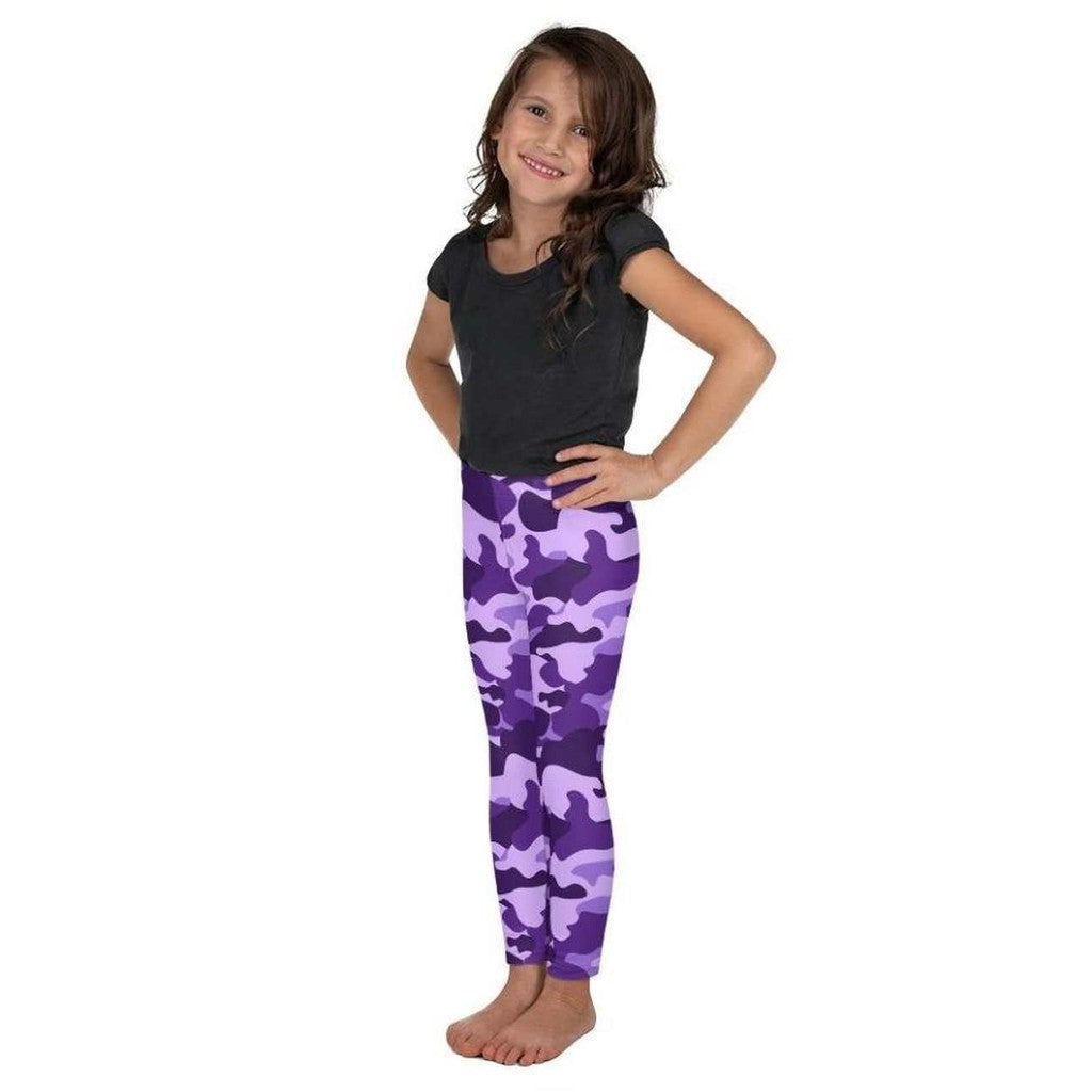 Purple Camo Kid's Leggings