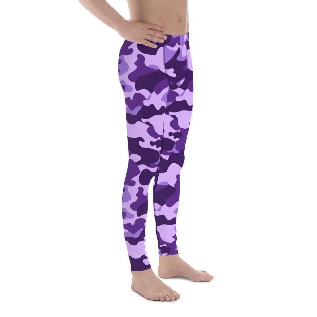 Purple Camo Men's Leggings