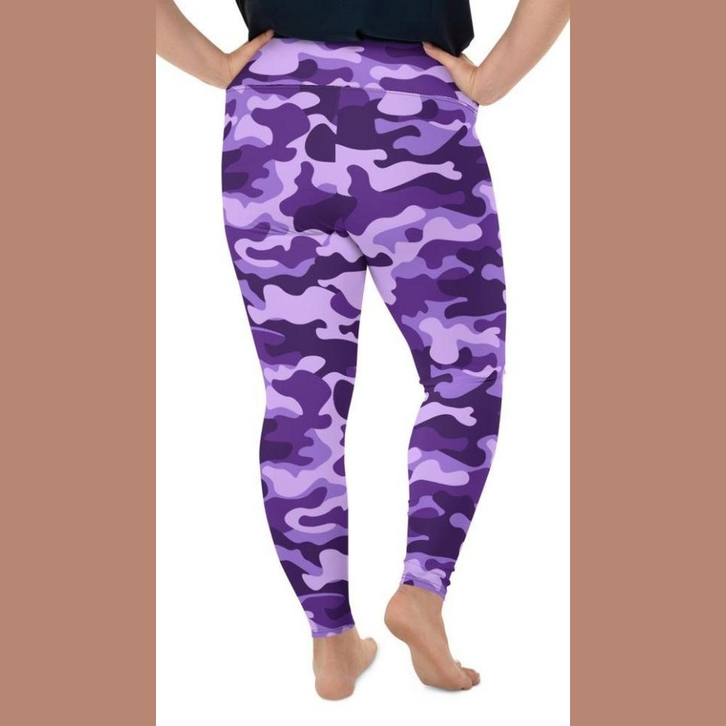 Purple Camo Plus Size Leggings