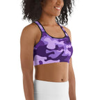 Purple Camo Sports Bra