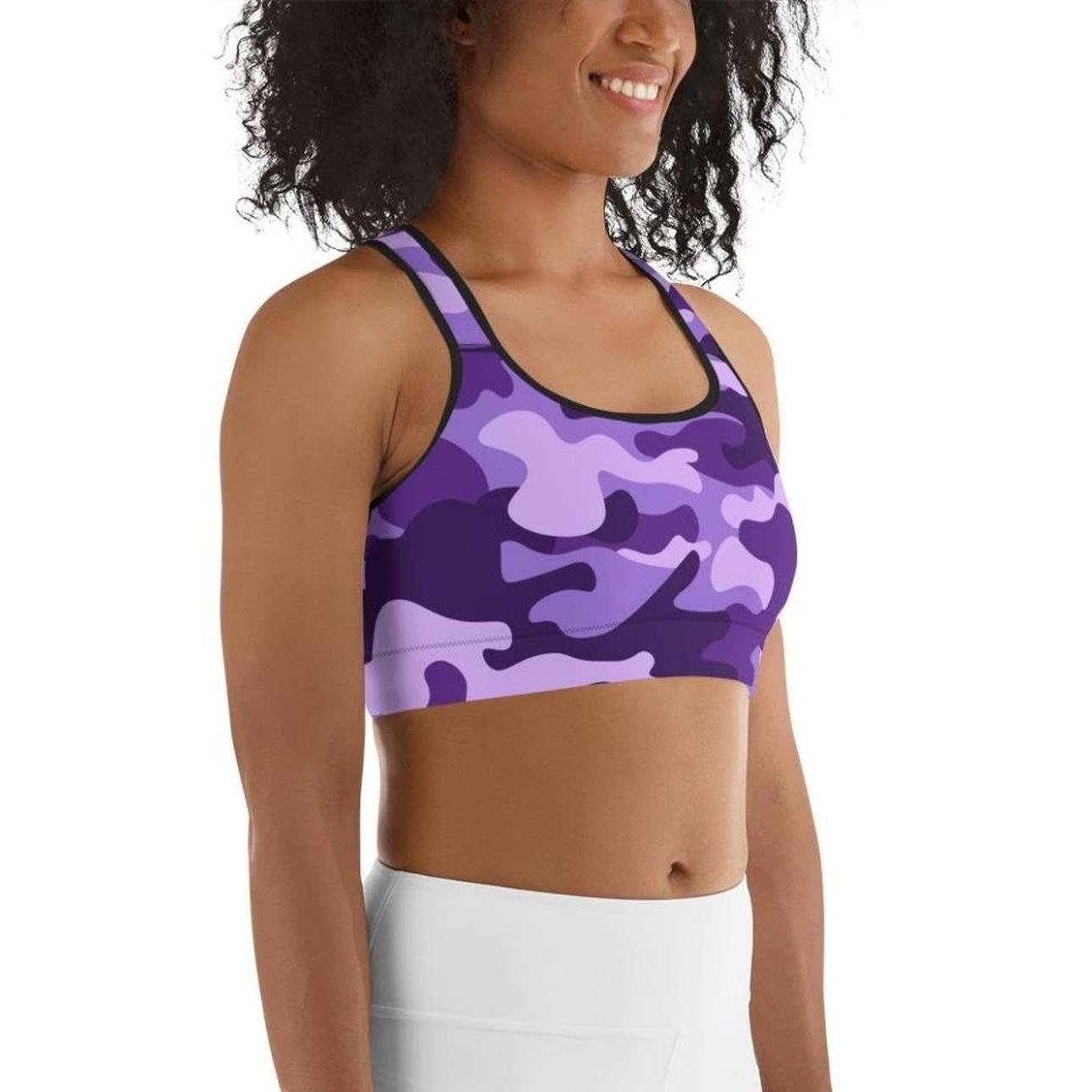 Purple Camo Sports Bra