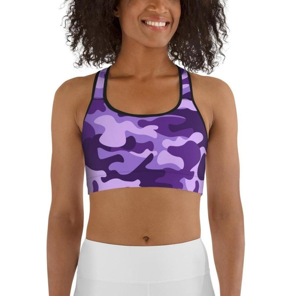 Purple Camo Sports Bra