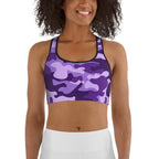 Purple Camo Sports Bra