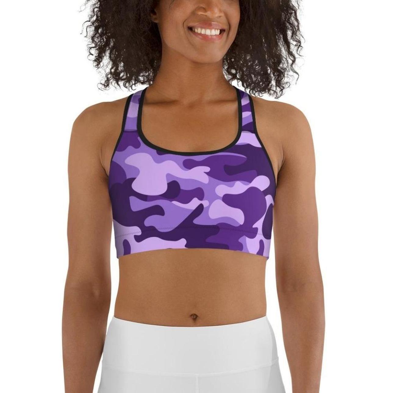 Purple Camo Sports Bra