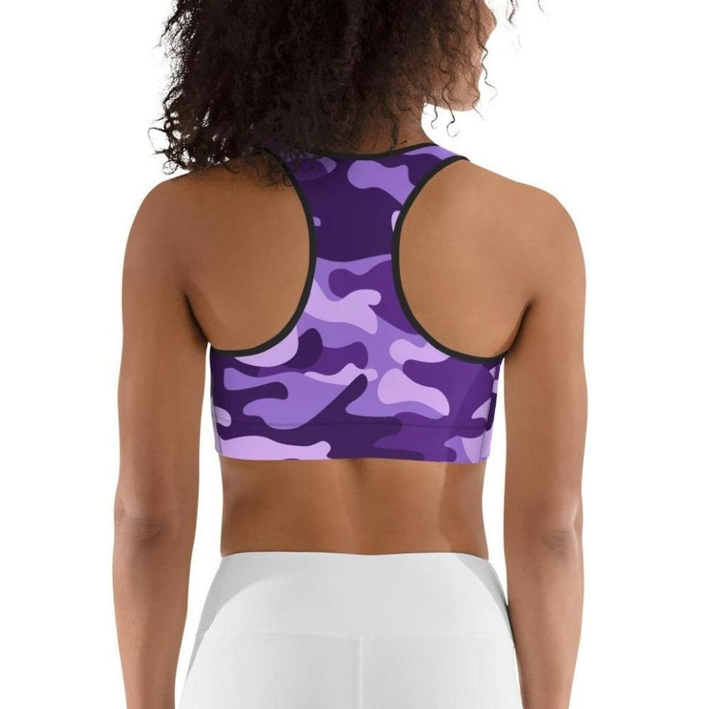 Purple Camo Sports Bra