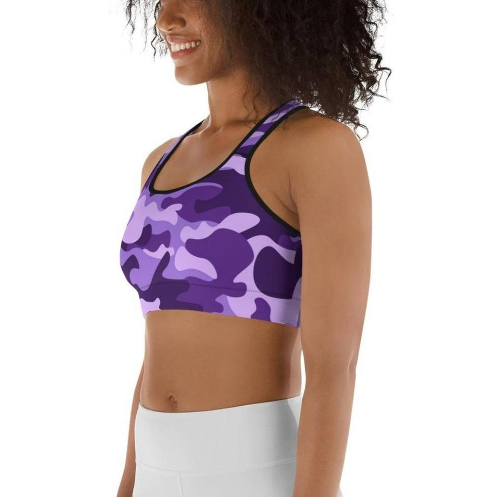 Purple Camo Sports Bra