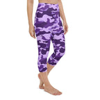 Purple Camo Yoga Capris
