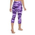 Purple Camo Yoga Capris