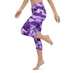 Purple Camo Yoga Capris