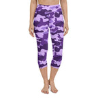 Purple Camo Yoga Capris
