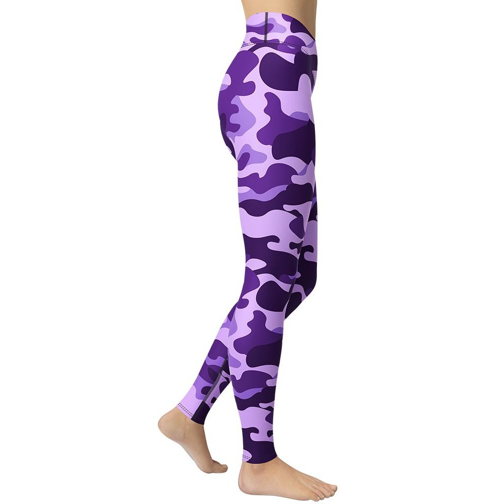 Purple Camo Yoga Leggings
