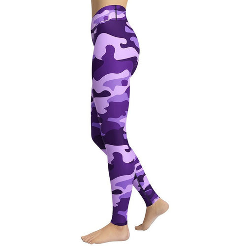 Purple Camo Yoga Leggings