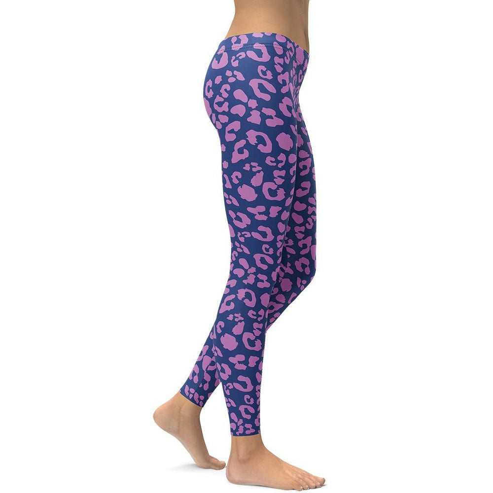 Purple Leopard Print Leggings