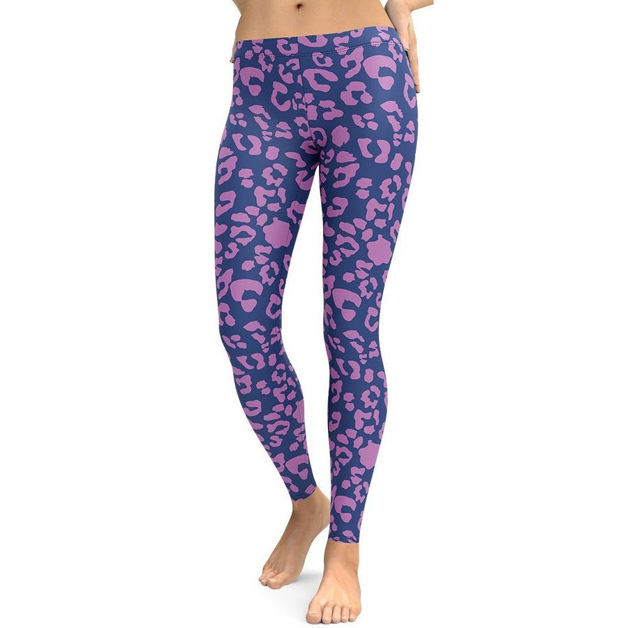 Purple Leopard Print Leggings