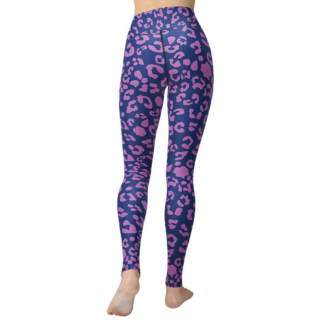 Purple Leopard Print Yoga Leggings