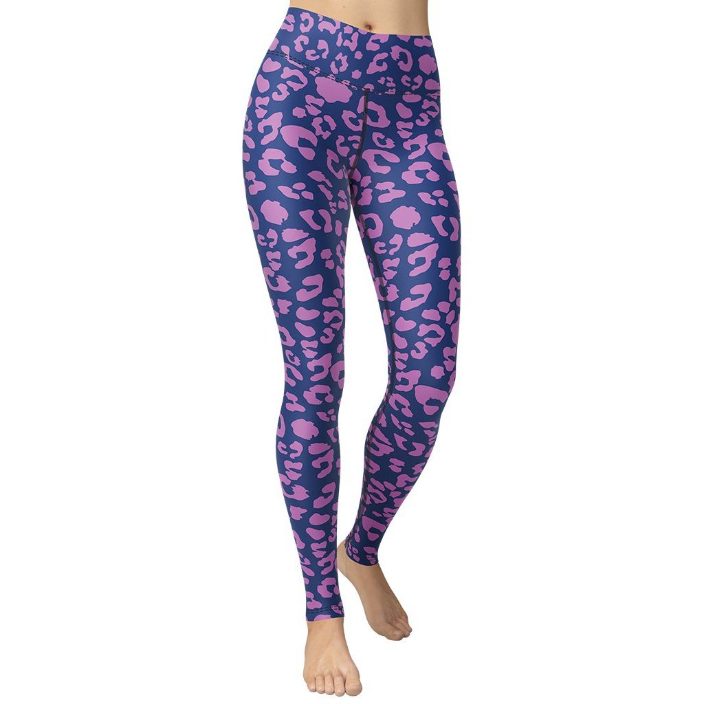 Purple Leopard Print Yoga Leggings