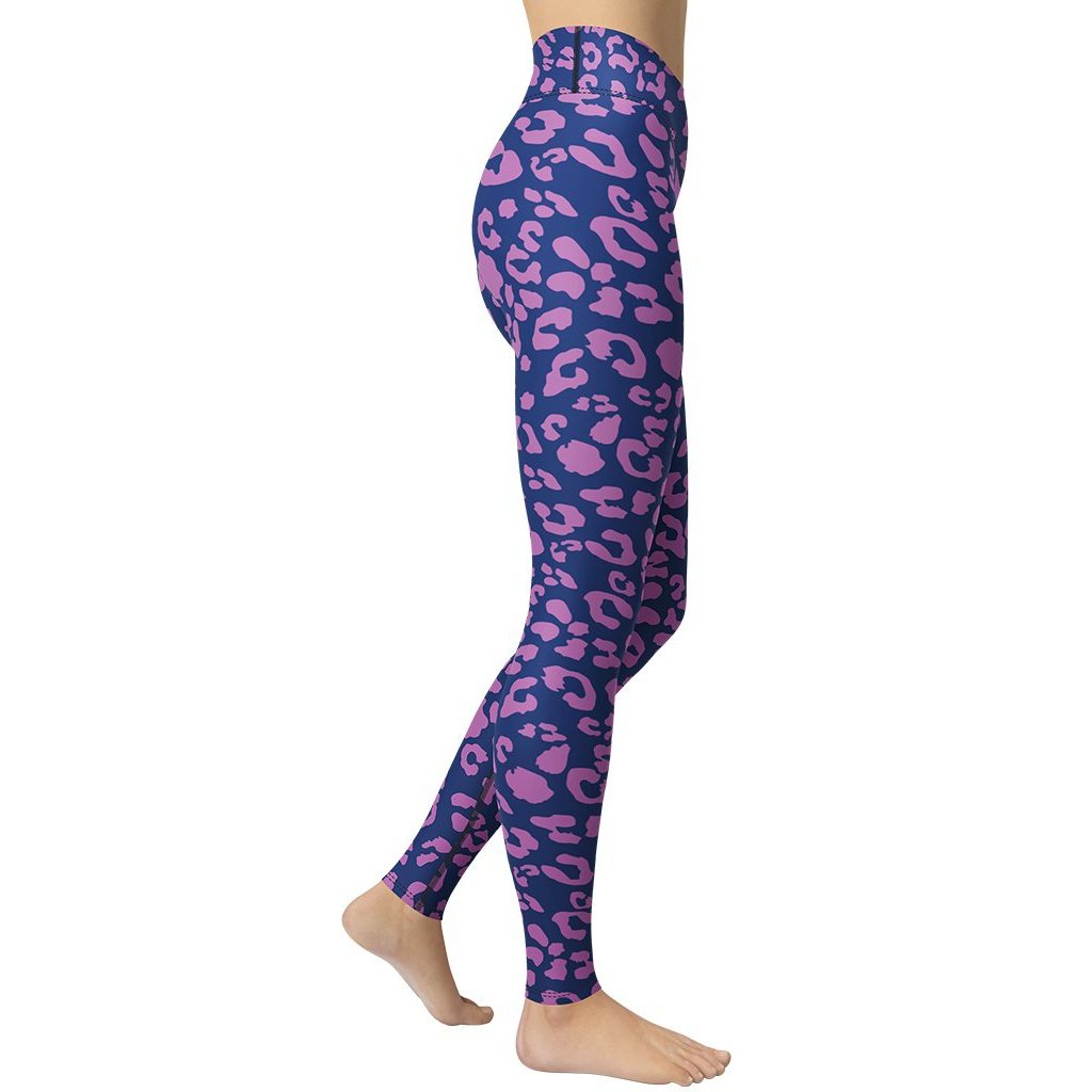 Purple Leopard Print Yoga Leggings