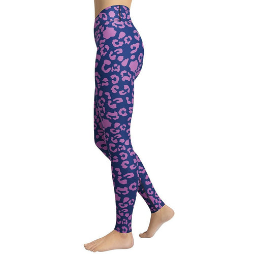 Purple Leopard Print Yoga Leggings