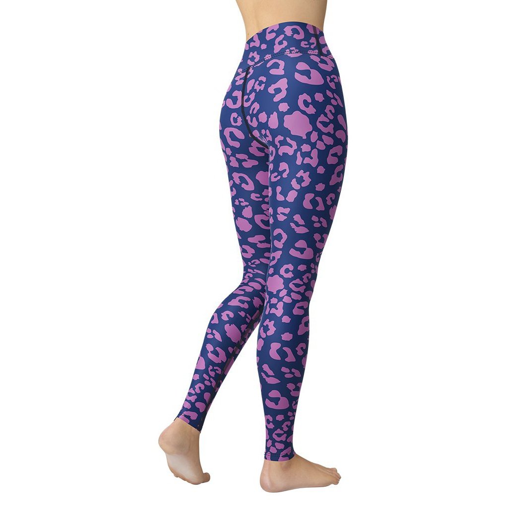 Purple Leopard Print Yoga Leggings
