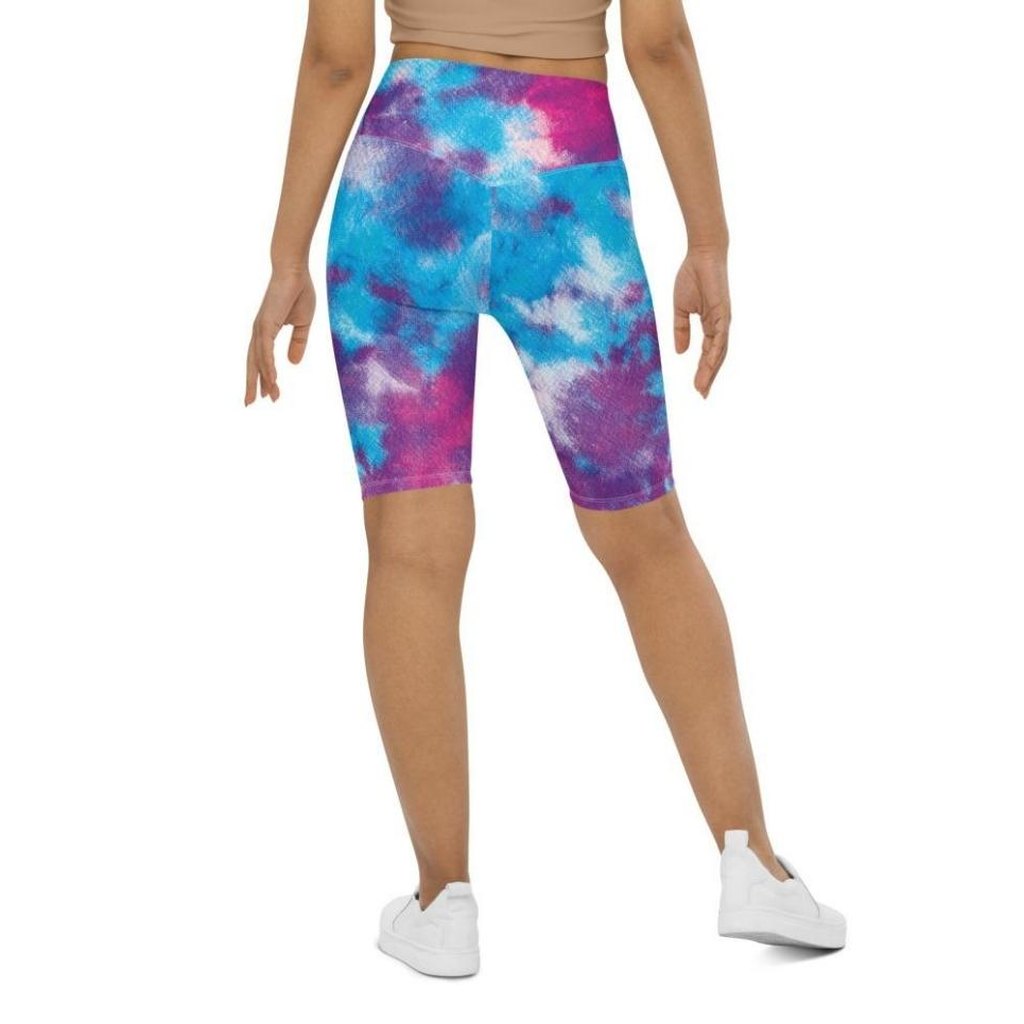 Purple Tie Dye Biker Shorts