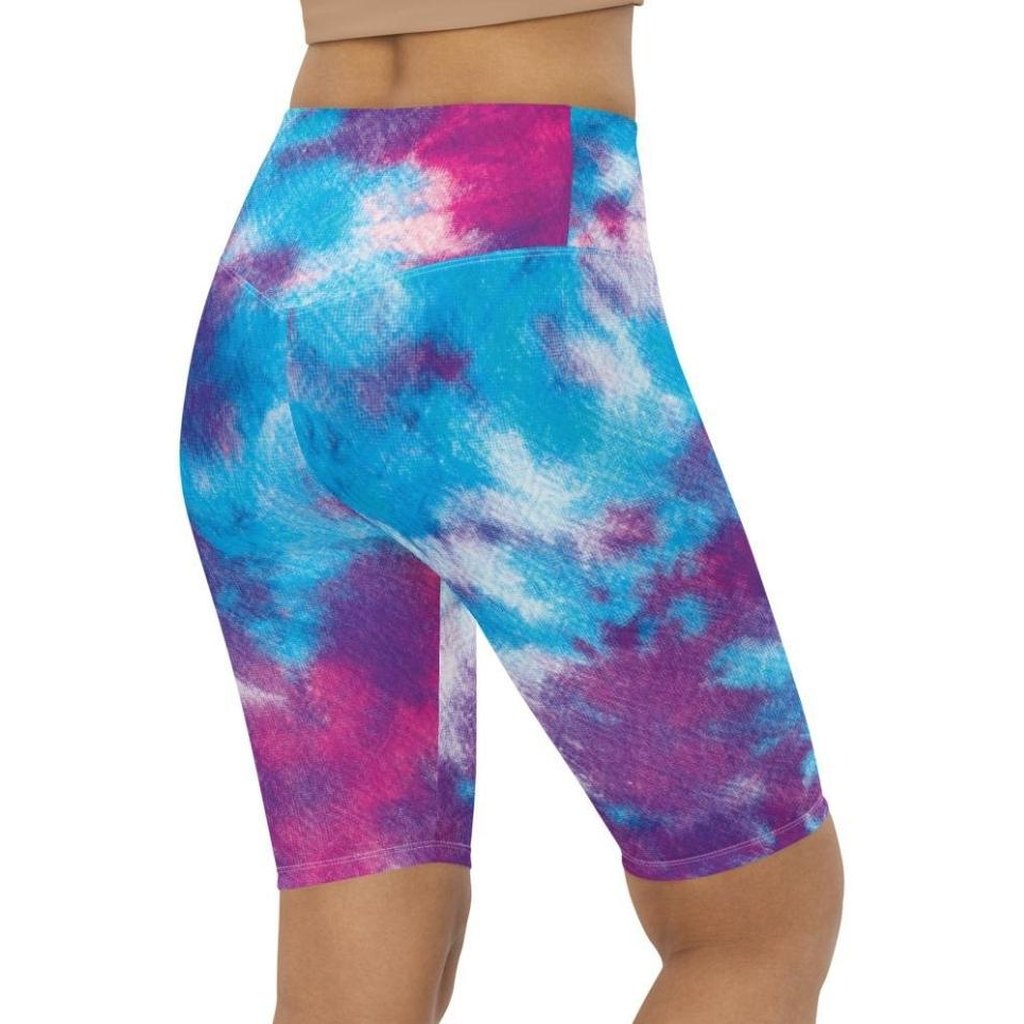 Purple Tie Dye Biker Shorts