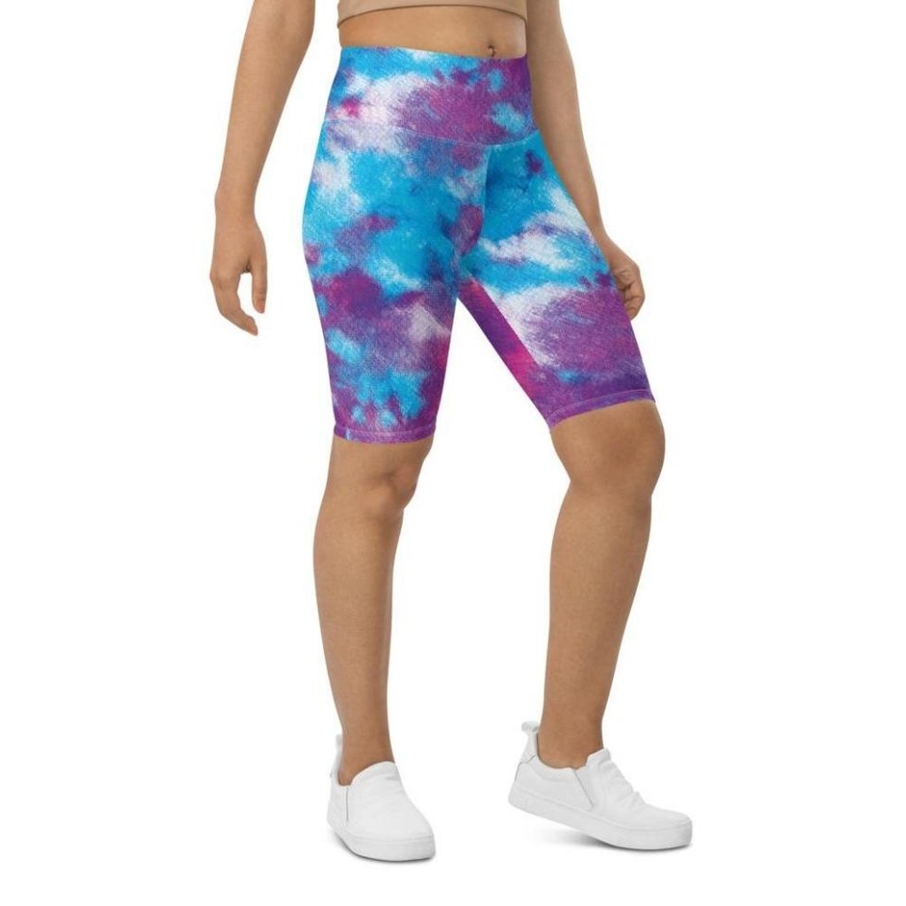 Purple Tie Dye Biker Shorts