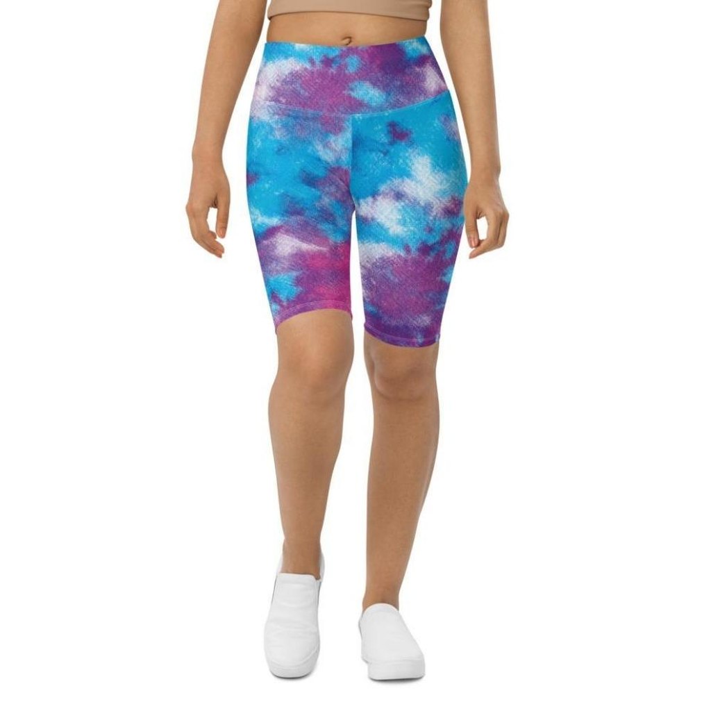 Purple Tie Dye Biker Shorts