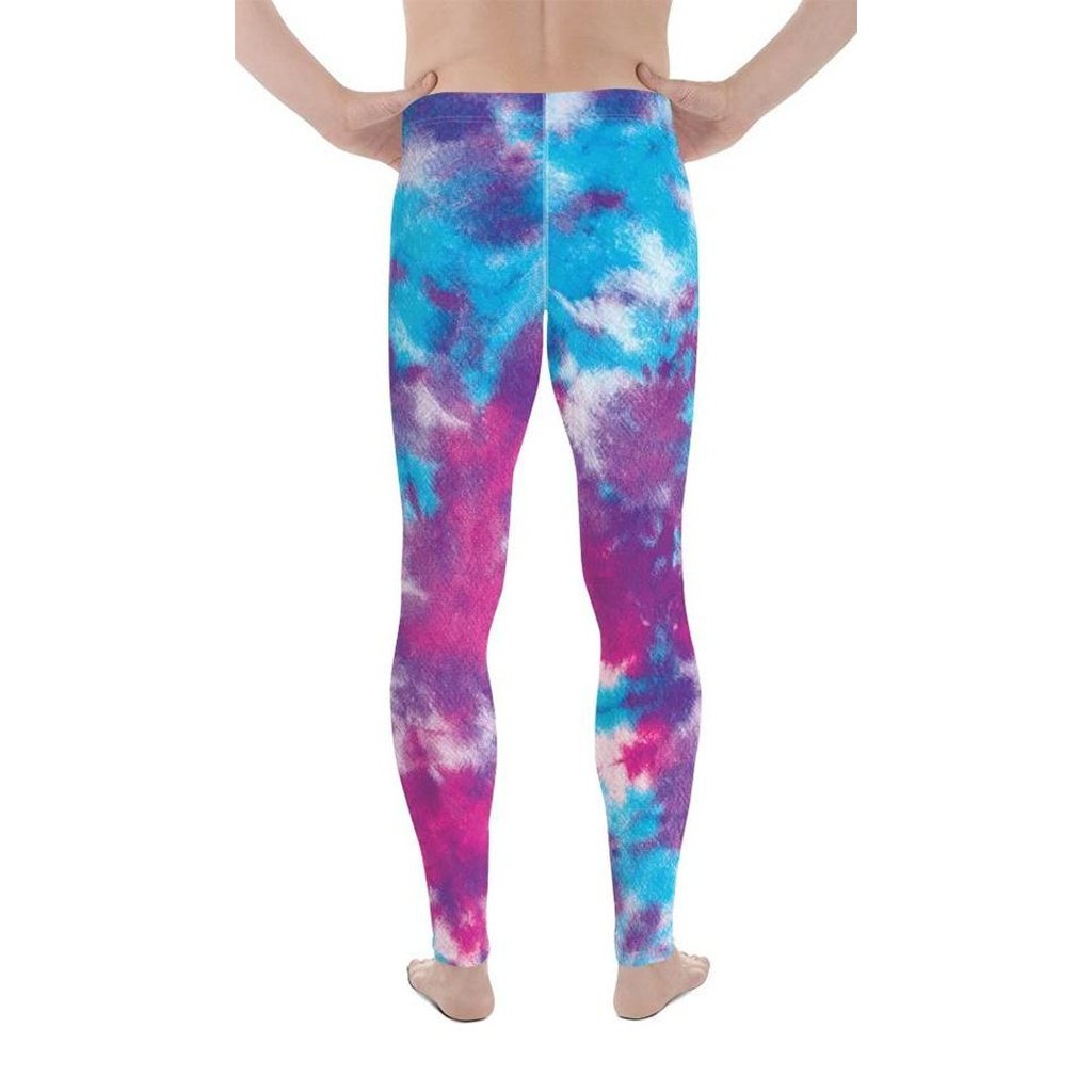 Purple Tie Dye Men's Leggings