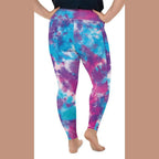 Purple Tie Dye Plus Size Leggings
