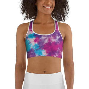 Purple Tie Dye Sports Bra