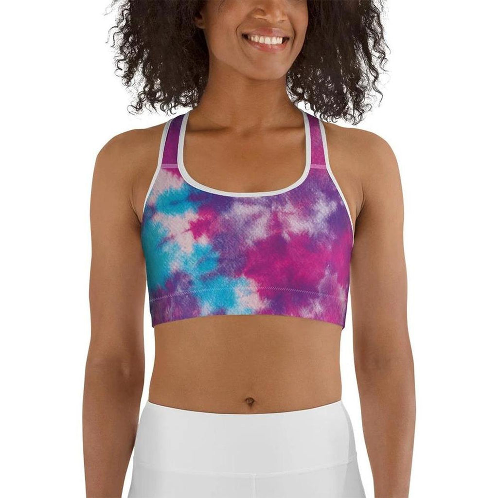 Purple Tie Dye Sports Bra