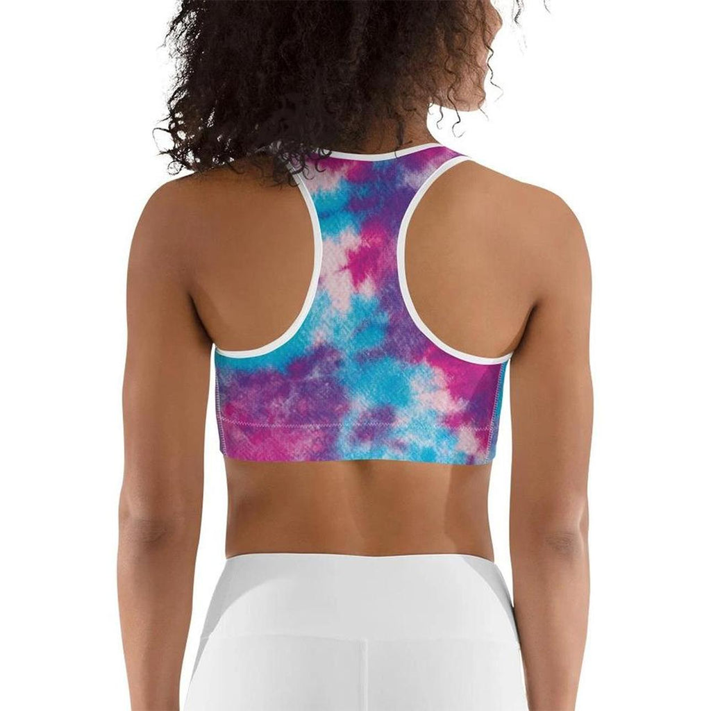 Purple Tie Dye Sports Bra