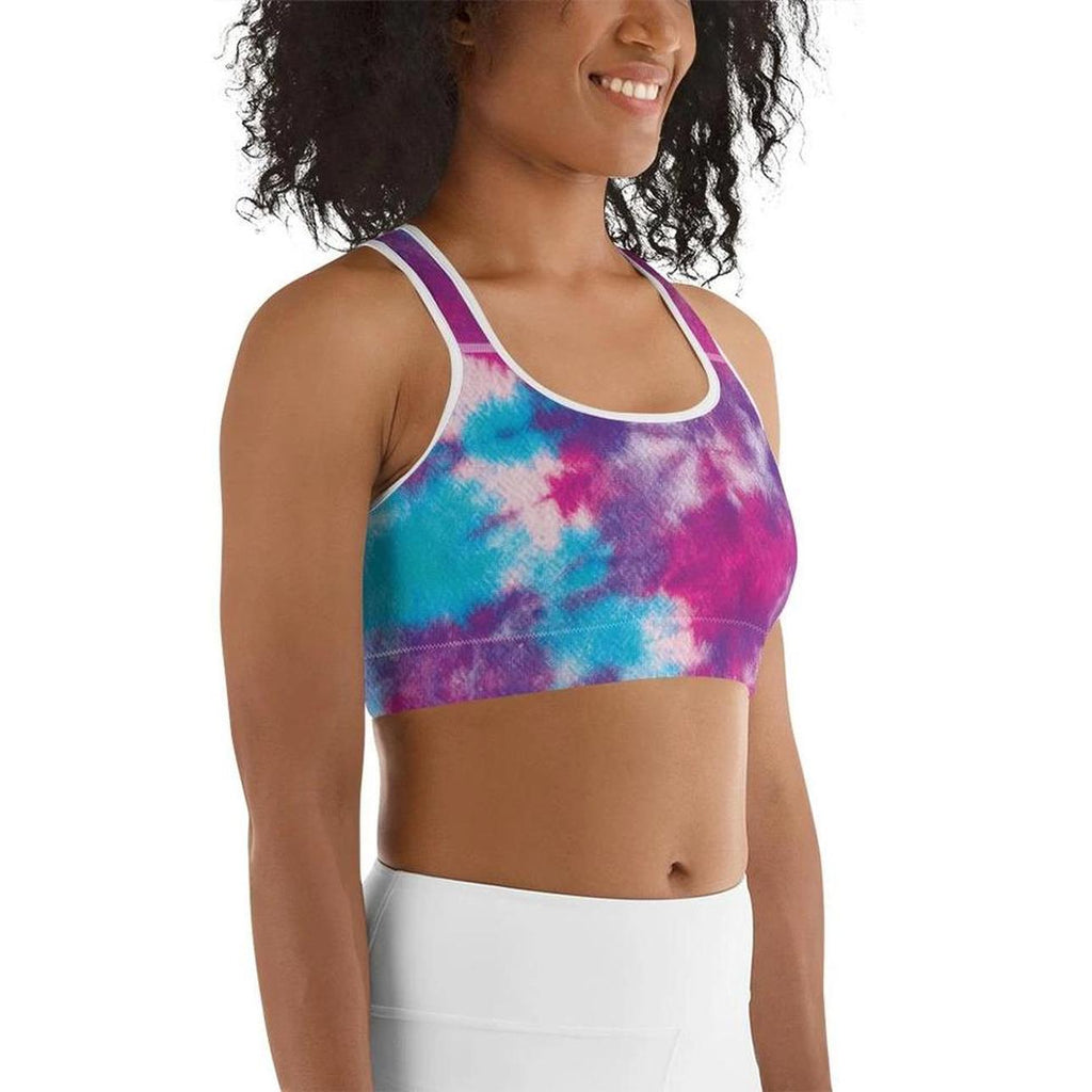 Purple Tie Dye Sports Bra