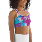 Purple Tie Dye Sports Bra