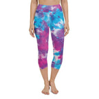 Purple Tie Dye Yoga Capris