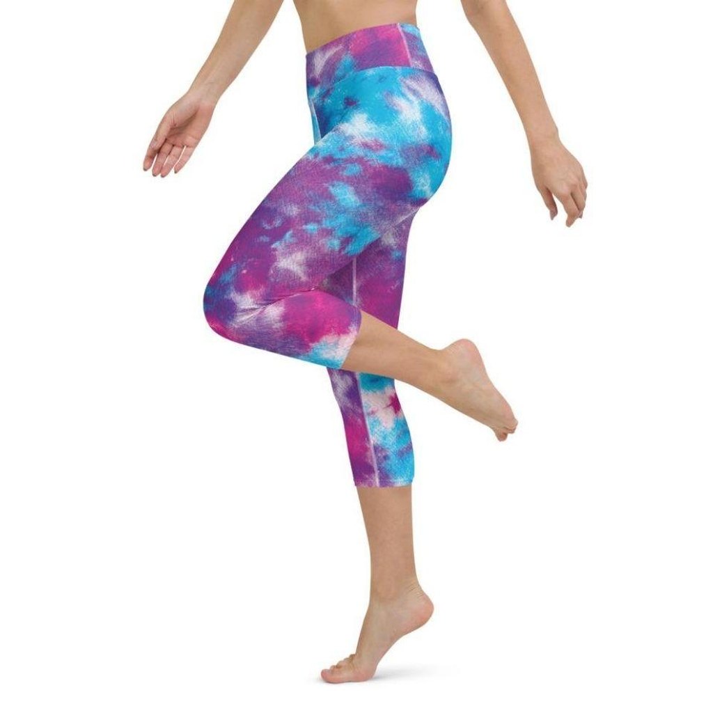 Purple Tie Dye Yoga Capris