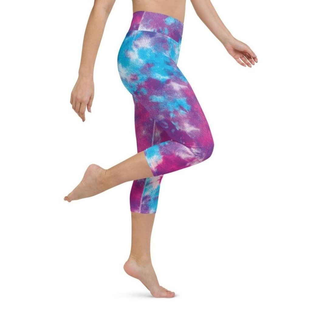 Purple Tie Dye Yoga Capris