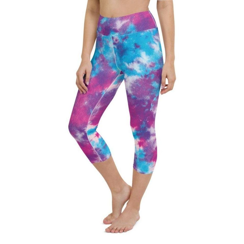 Purple Tie Dye Yoga Capris