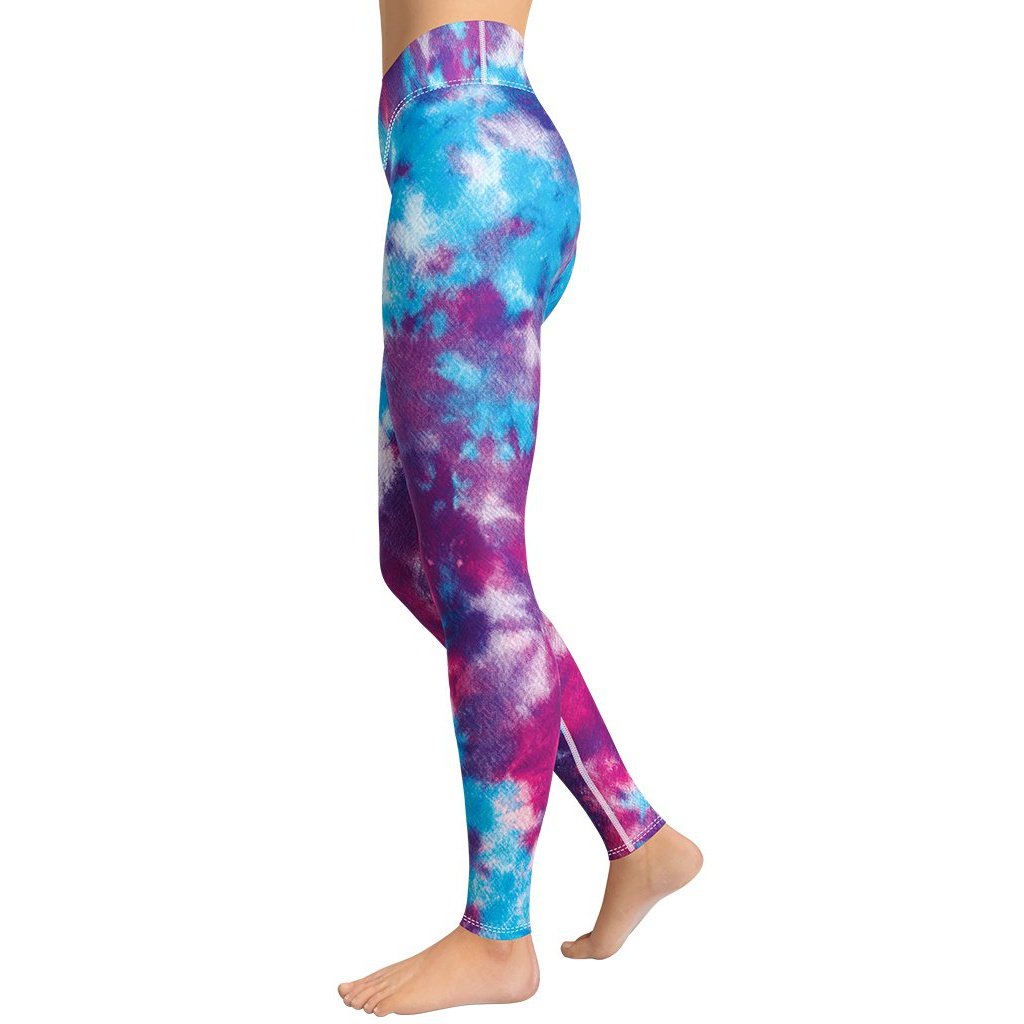 Purple Tie Dye Yoga Leggings