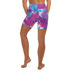 Purple Tie Dye Yoga Shorts