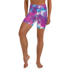 Purple Tie Dye Yoga Shorts