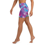 Purple Tie Dye Yoga Shorts