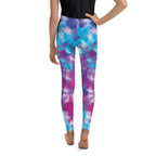 Purple Tie Dye Youth Leggings