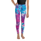Purple Tie Dye Youth Leggings