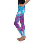 Purple Tie Dye Youth Leggings