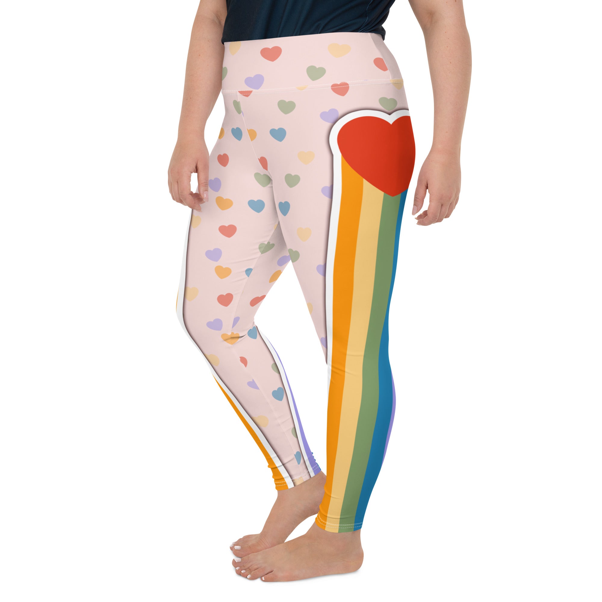 Rainbow Love Plus Size Leggings