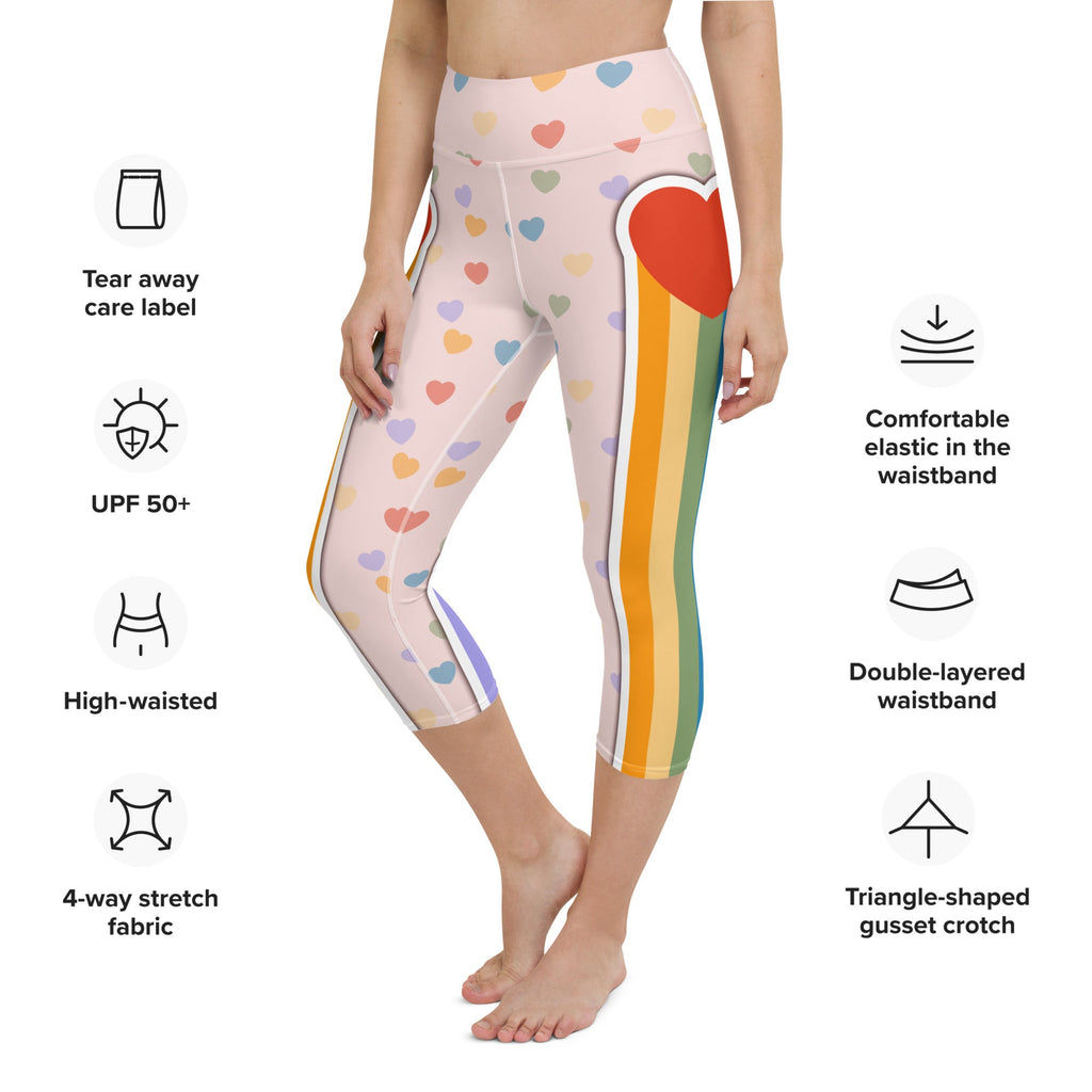 Rainbow Love Yoga Capris